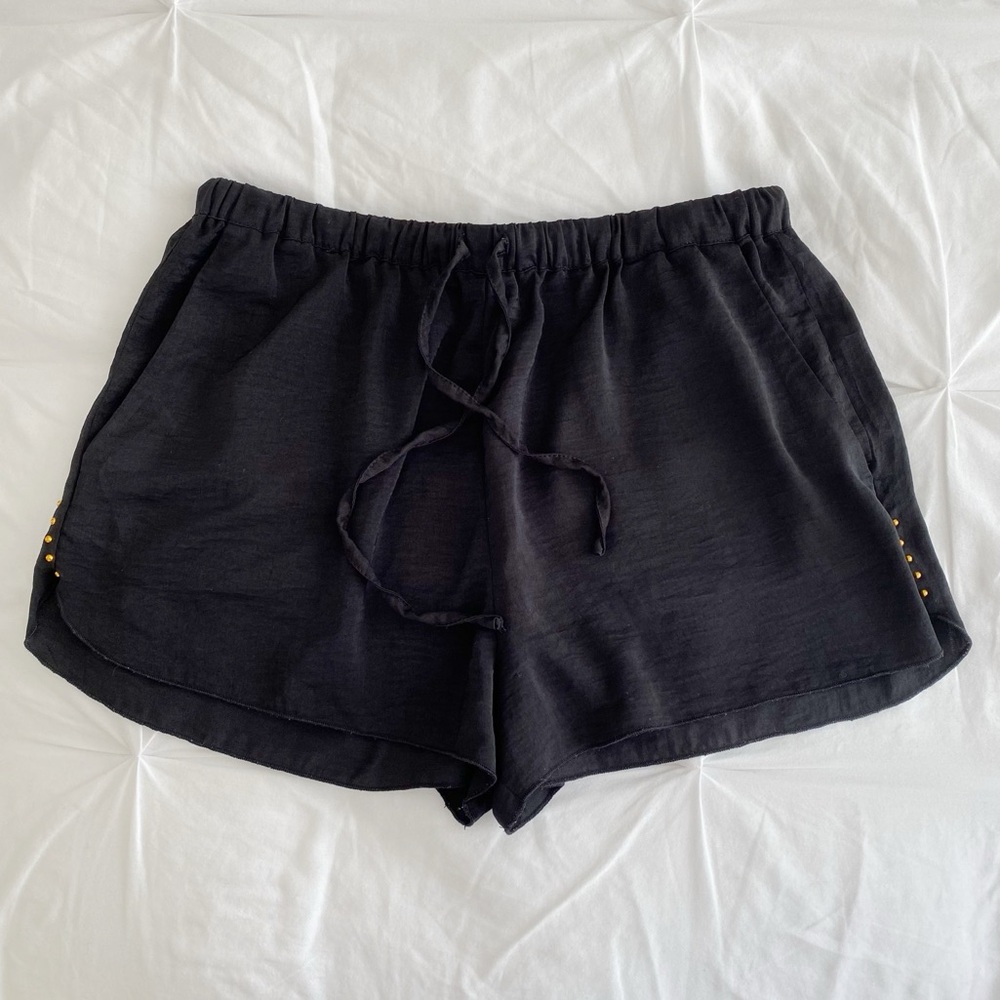 Zara | Silky Black Shorts - Picture 2 of 4